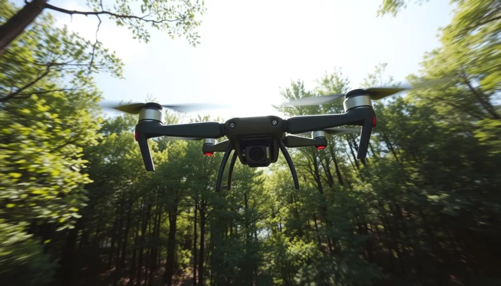 FPV drone flying
