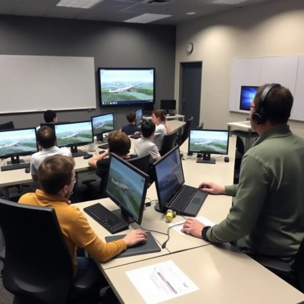 Multi-student training capability in UAV simulator