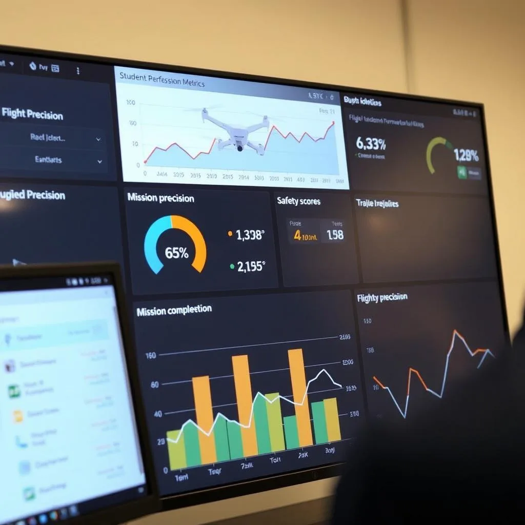 Performance analytics dashboard in UAV simulator