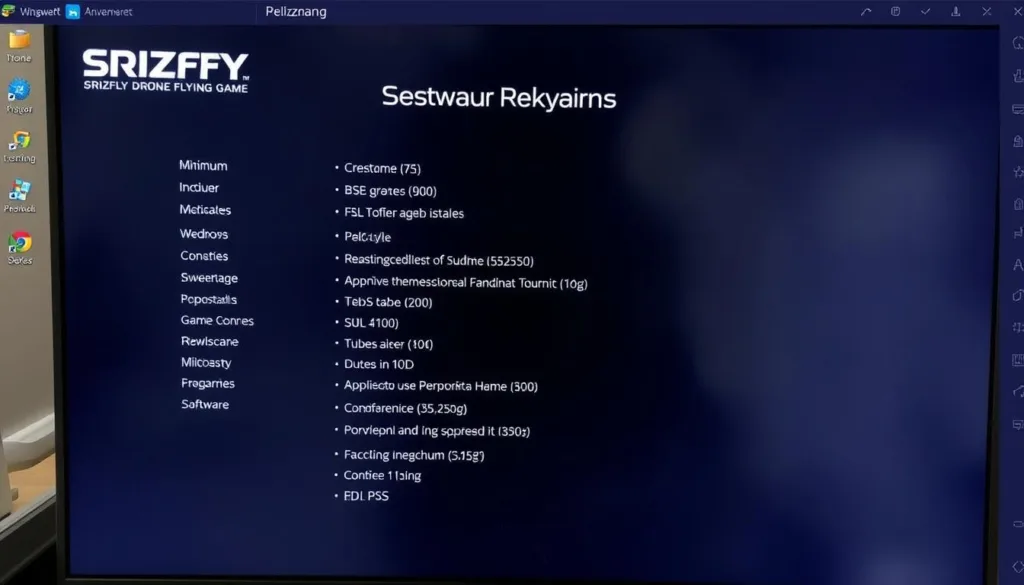 SRIZFLY drone simulator system requirements