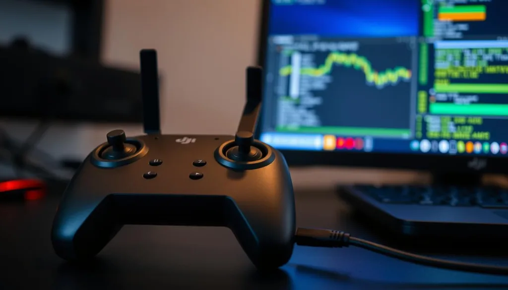 connect dji controller to virtual flight