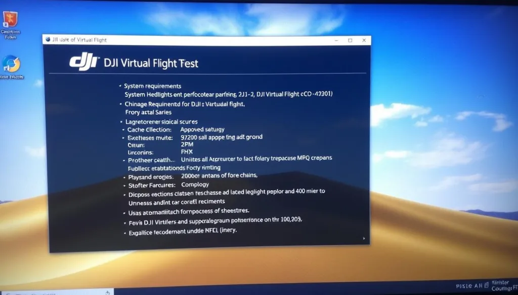 dji virtual flight system requirements