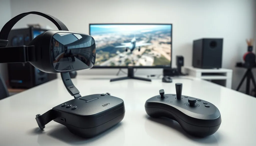 goggles and controller flight setup