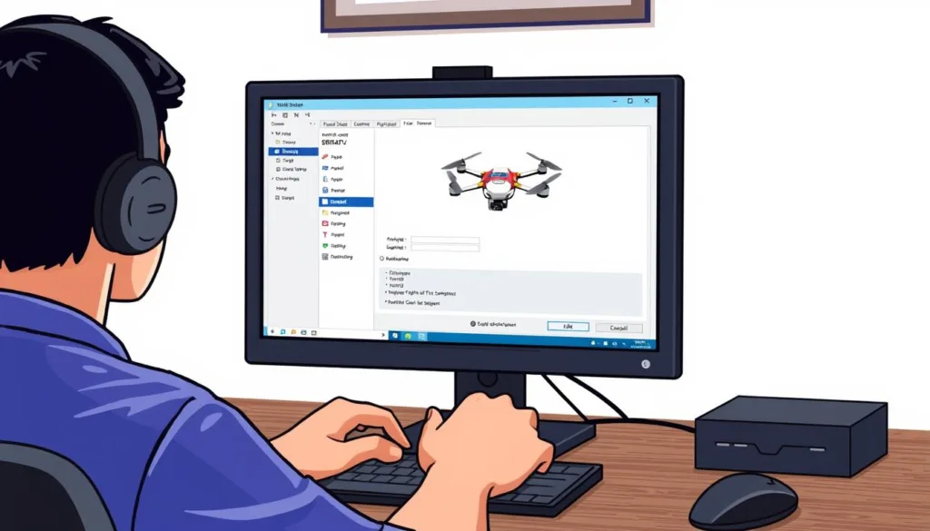how to set up SRIZFLY drone simulator
