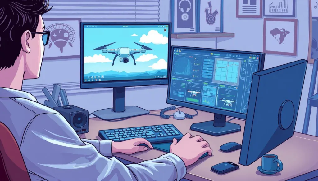 how to set up drone simulator