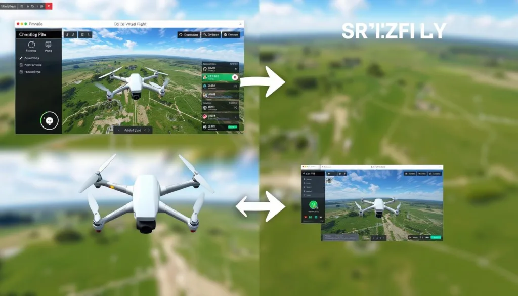 how to switch from DJI simulator to SRIZFLY