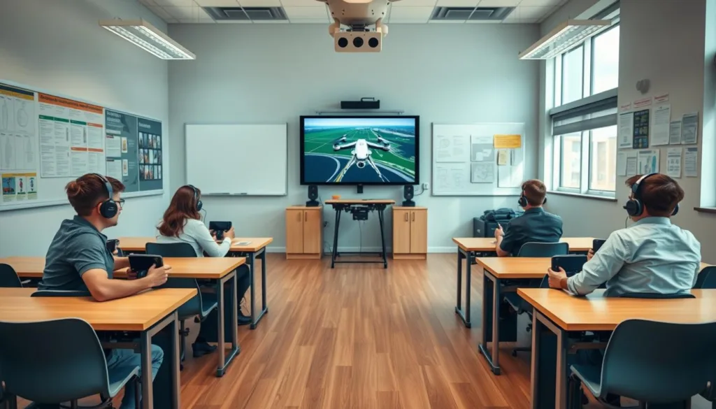 Classroom Drone Simulation Setup