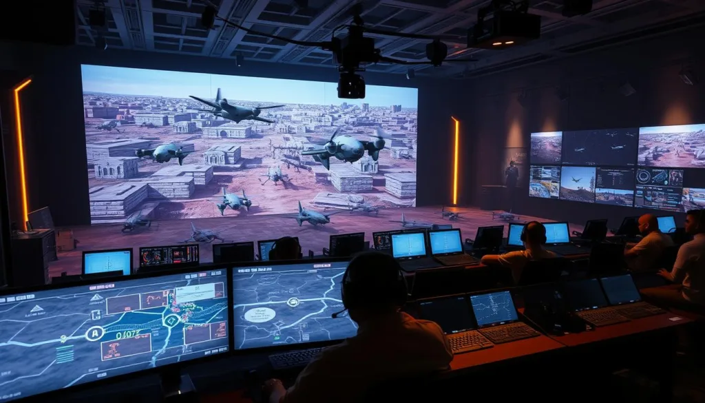 UAV battlefield coordination simulator