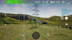 Tower body of the 500 kV tension tower observed in drone simulator inspection.