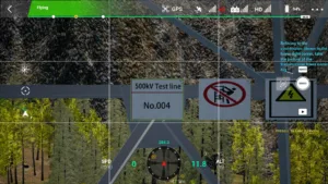 Number plate of the 500 kV tension tower captured during drone simulator inspection.