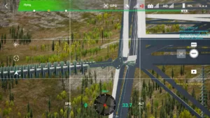 Crossarm end of left lower phase large-side on the 500 kV tension tower captured during drone simulator inspection.