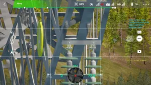 Right circuit upper crossarm end of 500kV tower in simulator inspection.