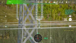 Right circuit upper conductor end of 500kV tower in simulator inspection.