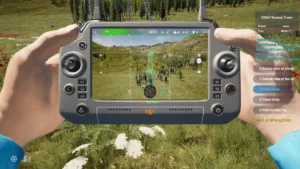 Drone photo of the tower head section