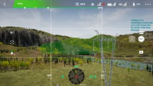 Large-side access path of 500 kV pull tower captured during virtual inspection.