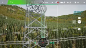 Right circuit lower phase insulator string in simulator inspection.