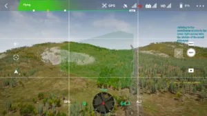 Narrow-side access path near 500kV tower in drone simulator environment.