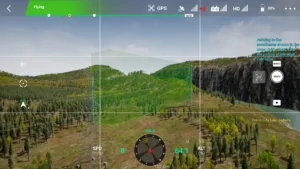 Wide-side access path near 500kV tower captured in simulator inspection.