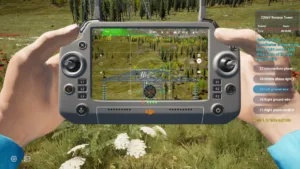 Right jumper insulator string on middle phase