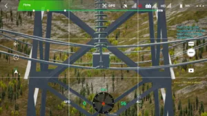 Jumper conductor end of left upper phase on the 500 kV tension tower in drone simulator inspection.