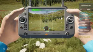 Drone image showing the tower body structure