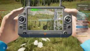 Insulator string on right phase small side