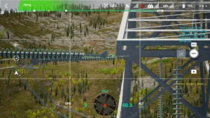 Crossarm end of left upper phase large-side on the 500 kV tension tower captured in drone simulator inspection.