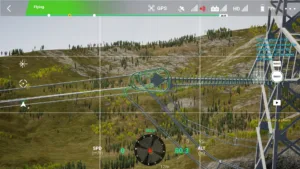 Large-side conductor end of left upper phase on the 500 kV tension tower during drone simulator inspection.
