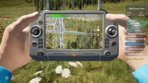 Insulator string on right phase large side