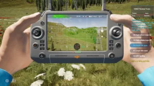 Drone photo showing small-side access path