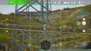 Left circuit lower phase conductor end in 500kV tower simulator inspection.