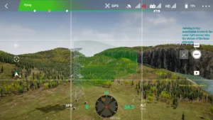 Large-side access path of the 500 kV tension tower captured in drone simulator inspection.