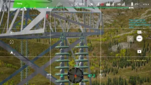 Left circuit lower crossarm end in 500kV tower simulator inspection.