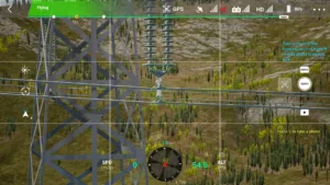 Left circuit middle phase conductor end captured in simulator inspection.