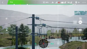Right-side insulator of a 10kV terminal pole displayed in drone power inspection software.