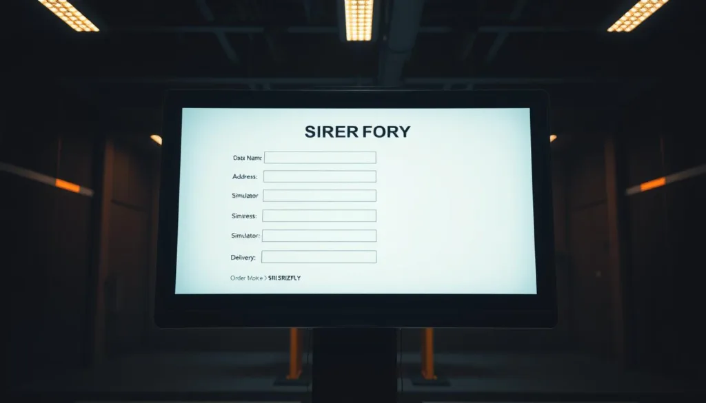 контактная форма заказа симулятора