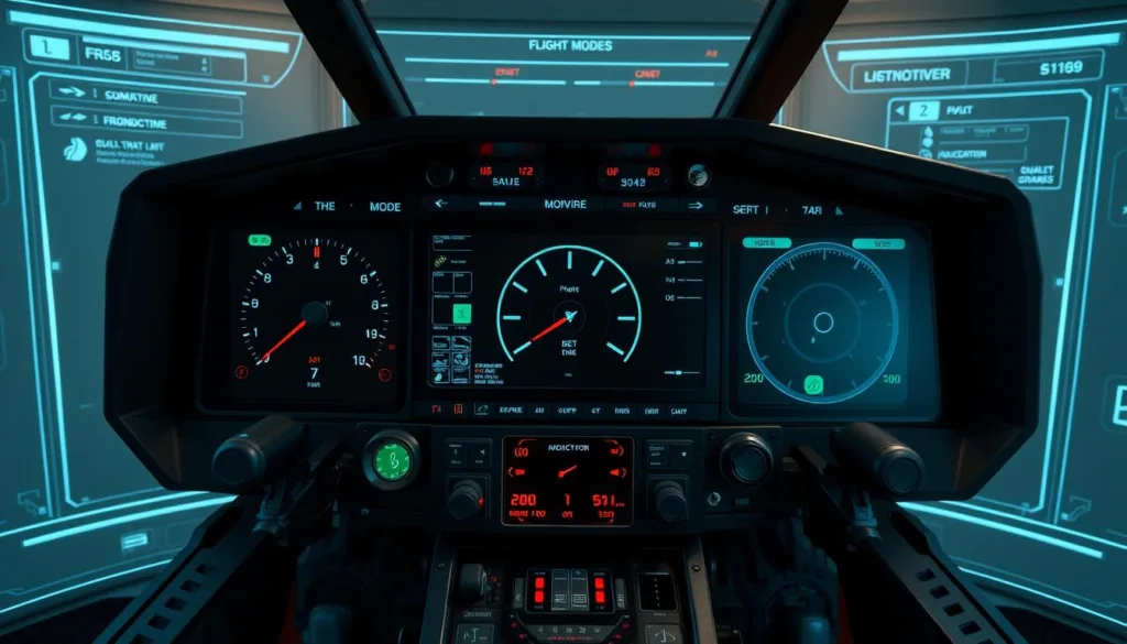 режимы полёта симулятора