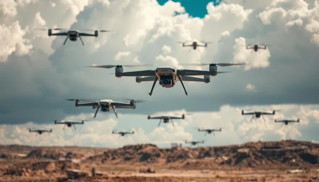 симуляция дронов на поле боя