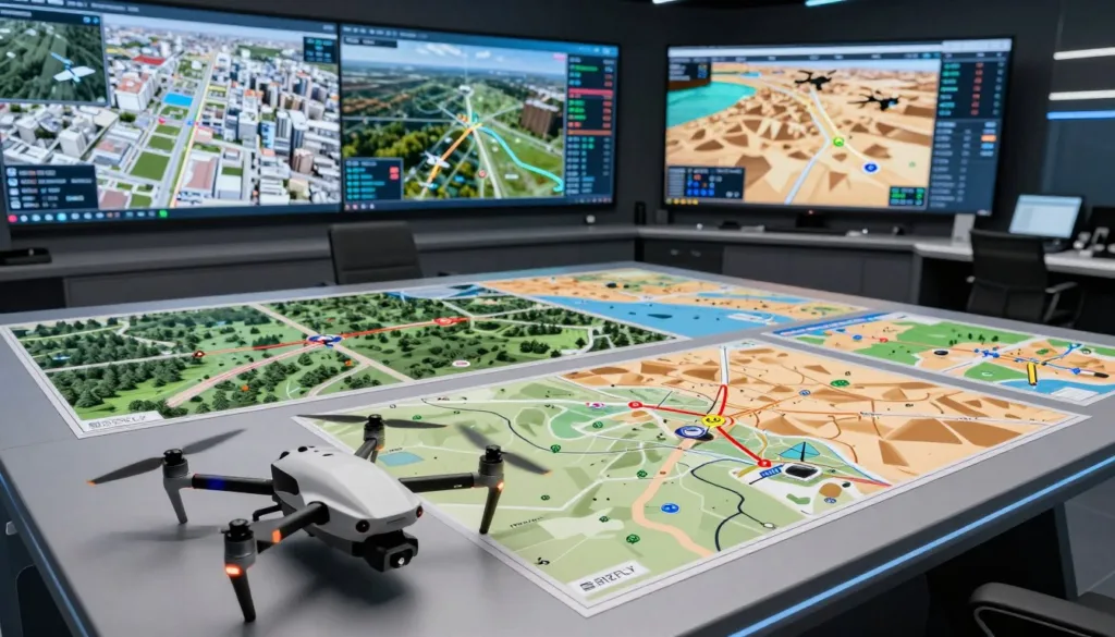 diverse drone mission maps