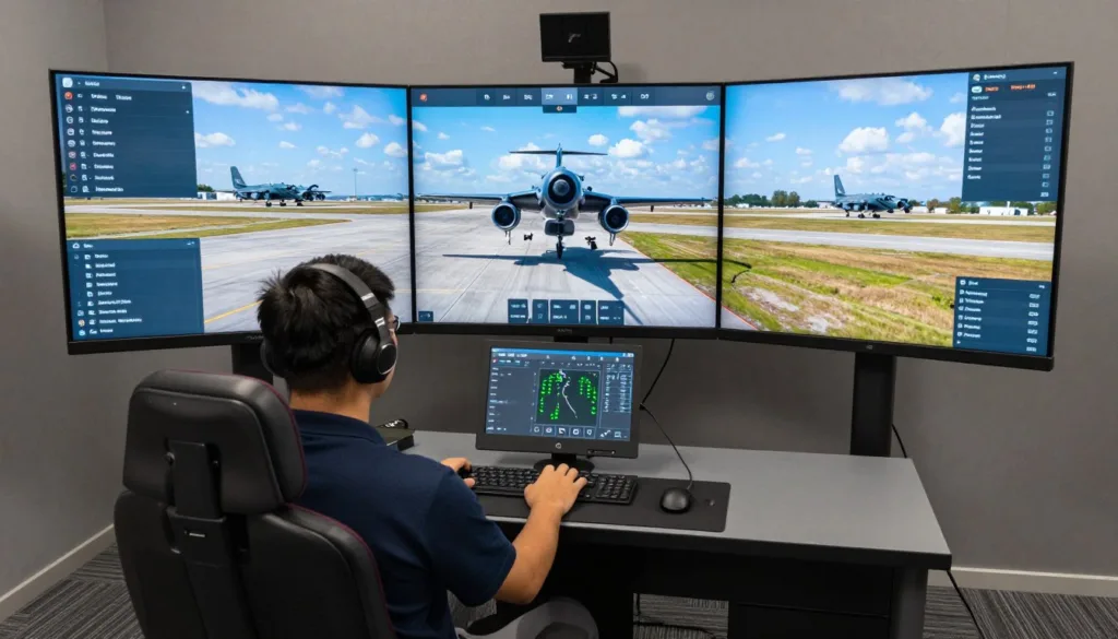 realistic flight training simulator
