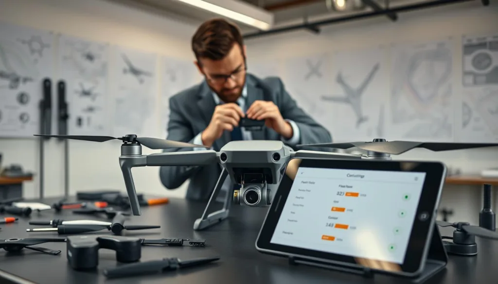 настройка параметров дрона