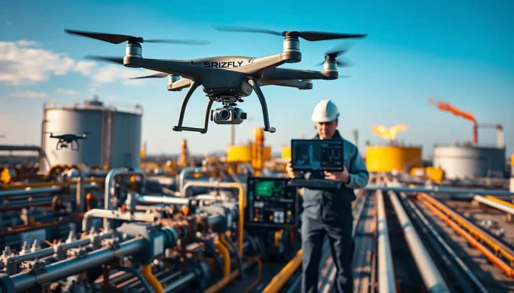 Drone inspections in oil gas industry