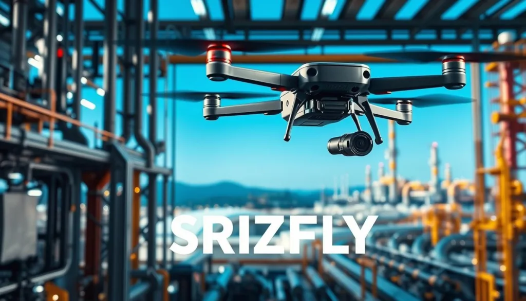 Oil and gas plant drone inspection simulation