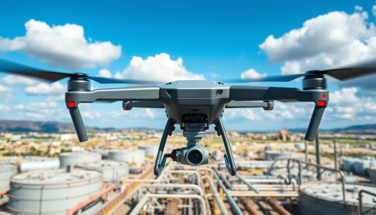 Oil and gas plant drone inspection simulation