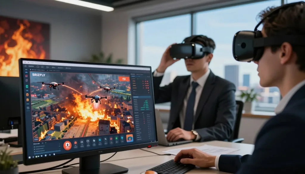 Firefighting drone simulation software