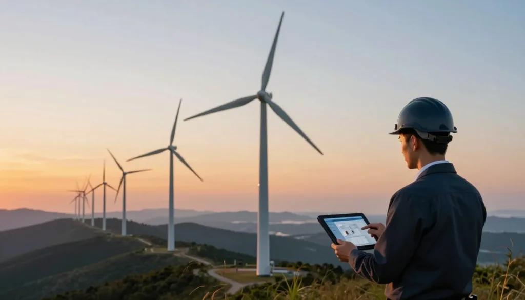 Wind power generation inspection simulation