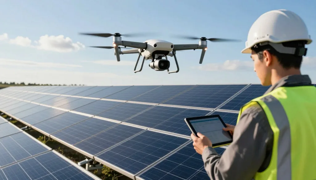 Photovoltaic inspection drone training simulation