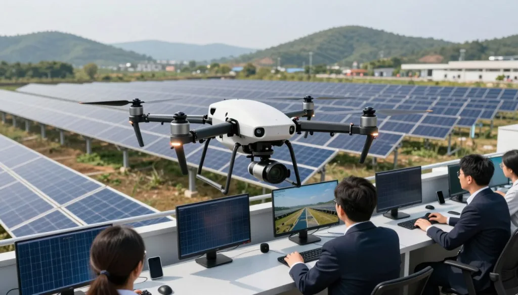 Photovoltaic power plant drone inspection simulator