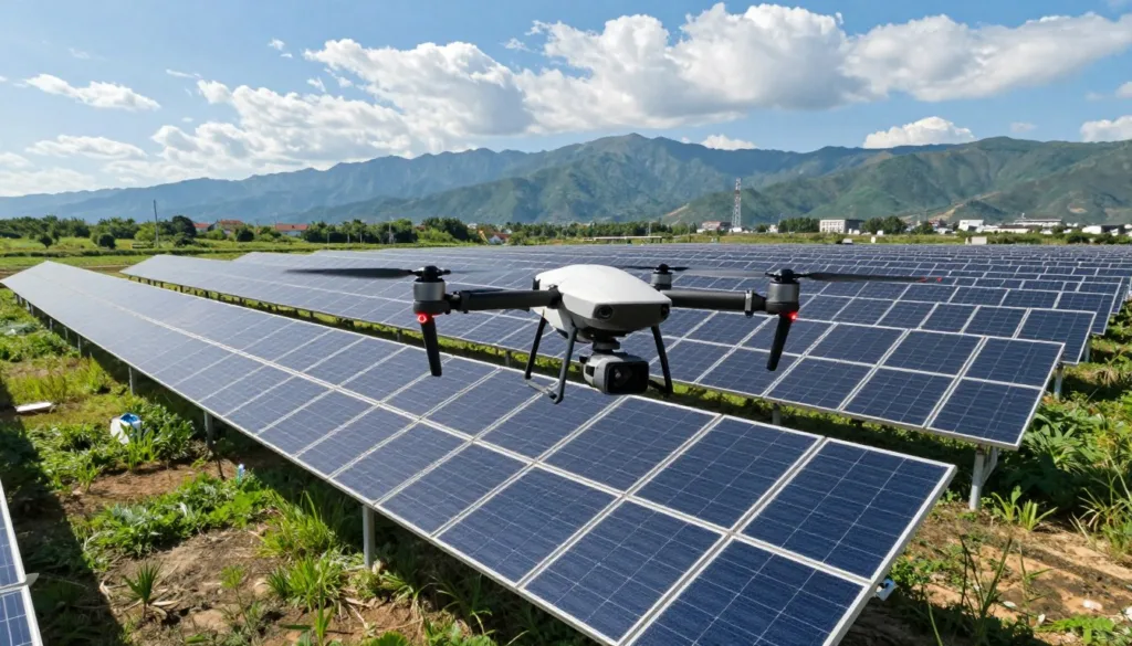 Solar asset management using drones
