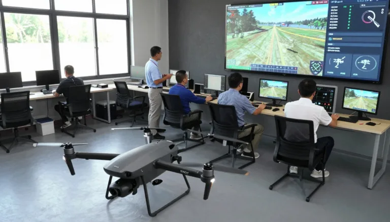 Drone operation training simulation